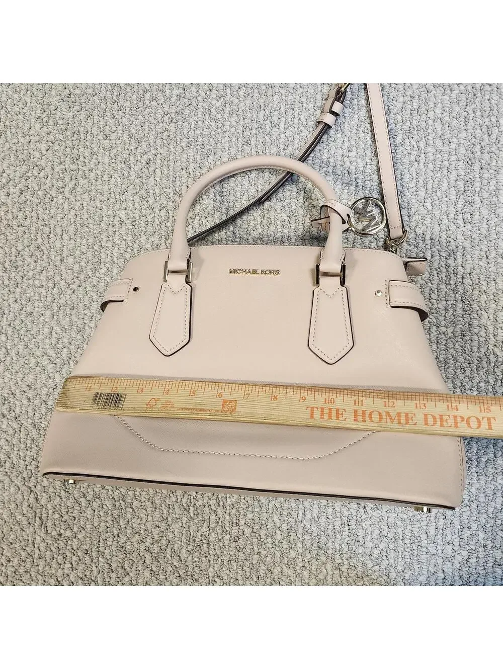 Michael Kors Lynn Satchel Pink Leather Crossbody Bag